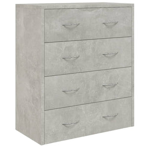 vidaXL Sideboard with 4 Drawers 60x30.5x71 cm Concrete Grey