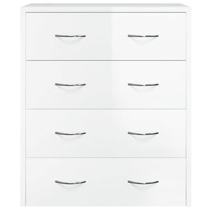 vidaXL Sideboard with 4 Drawers 60x30.5x71 cm High Gloss White