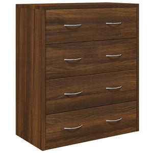 vidaXL Sideboard with 4 Drawers 60x30.5x71 cm Brown Oak