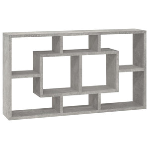 vidaXL Wall Display Shelf 8 Compartments Concrete Grey