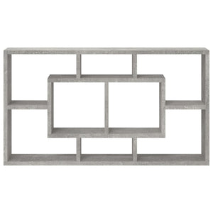 vidaXL Wall Display Shelf 8 Compartments Concrete Grey