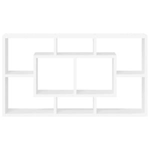 vidaXL Wall Display Shelf 8 Compartments High Gloss White