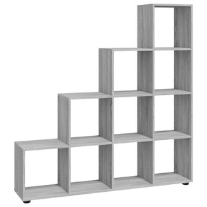 vidaXL Staircase Bookcase Grey Sonoma 142 cm Engineered Wood