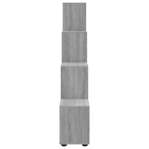 vidaXL Staircase Bookcase Grey Sonoma 142 cm Engineered Wood