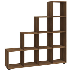 vidaXL Staircase Bookcase Brown Oak 142 cm Engineered Wood