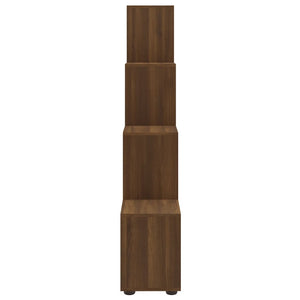 vidaXL Staircase Bookcase Brown Oak 142 cm Engineered Wood