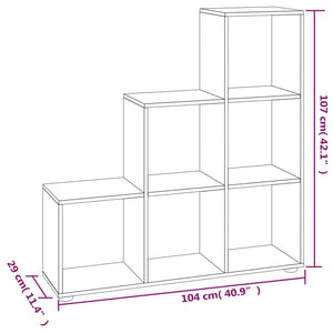 vidaXL Staircase Bookcase Brown Oak 107 cm Engineered Wood