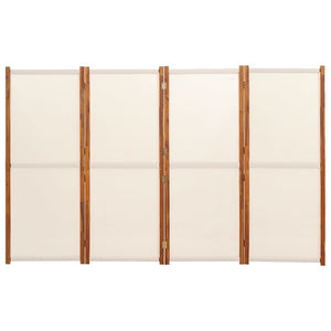 vidaXL 4-Panel Room Divider Cream White 280x180 cm