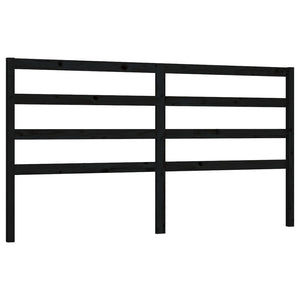 vidaXL Bed Headboard Black 186x4x100 cm Solid Wood Pine