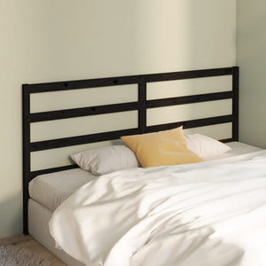 vidaXL Bed Headboard Black 186x4x100 cm Solid Wood Pine