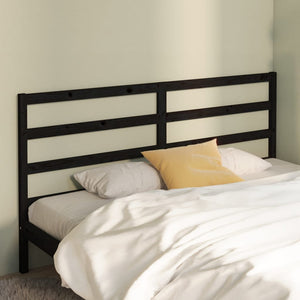 vidaXL Bed Headboard Black 186x4x100 cm Solid Wood Pine