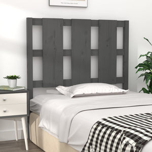 vidaXL Bed Headboard Grey 95.5x4x100 cm Solid Wood Pine