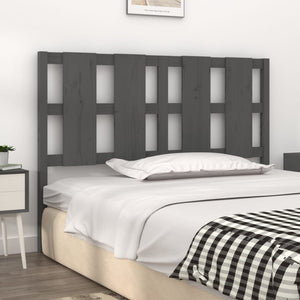 vidaXL Bed Headboard Grey 125.5x4x100 cm Solid Wood Pine