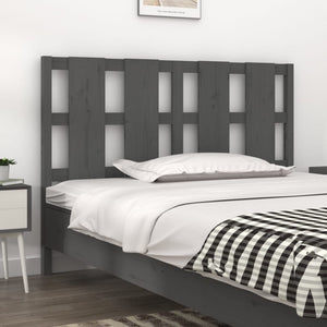 vidaXL Bed Headboard Grey 125.5x4x100 cm Solid Wood Pine