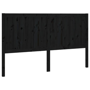 vidaXL Bed Headboard Black 205.5x4x100 cm Solid Pine Wood