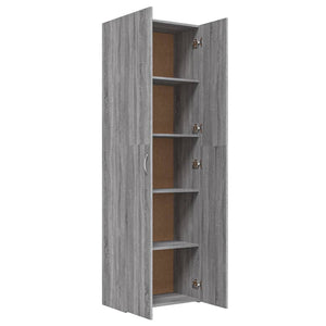 vidaXL Office Cabinet Grey Sonoma 60x32x190 cm Engineered Wood