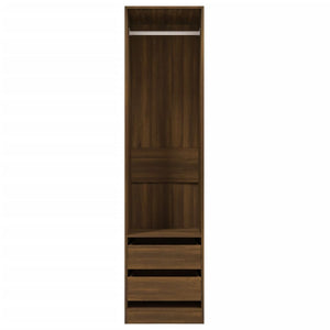 vidaXL Wardrobe with Drawers Brown Oak 50x50x200 cm Engineered Wood