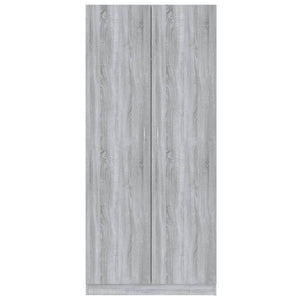 vidaXL Wardrobe Grey Sonoma 90x50x200 cm Engineered Wood