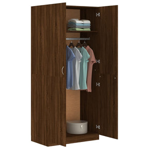 vidaXL Wardrobe Brown Oak 90x50x200 cm Engineered Wood