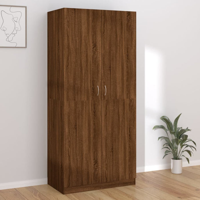 vidaXL Wardrobe Brown Oak 90x50x200 cm Engineered Wood