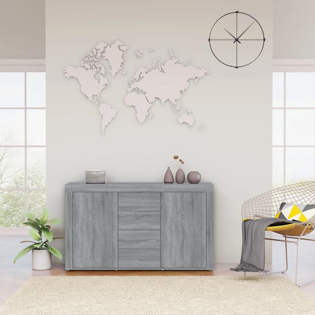 vidaXL Sideboard Grey Sonoma 120x36x69 cm Engineered Wood