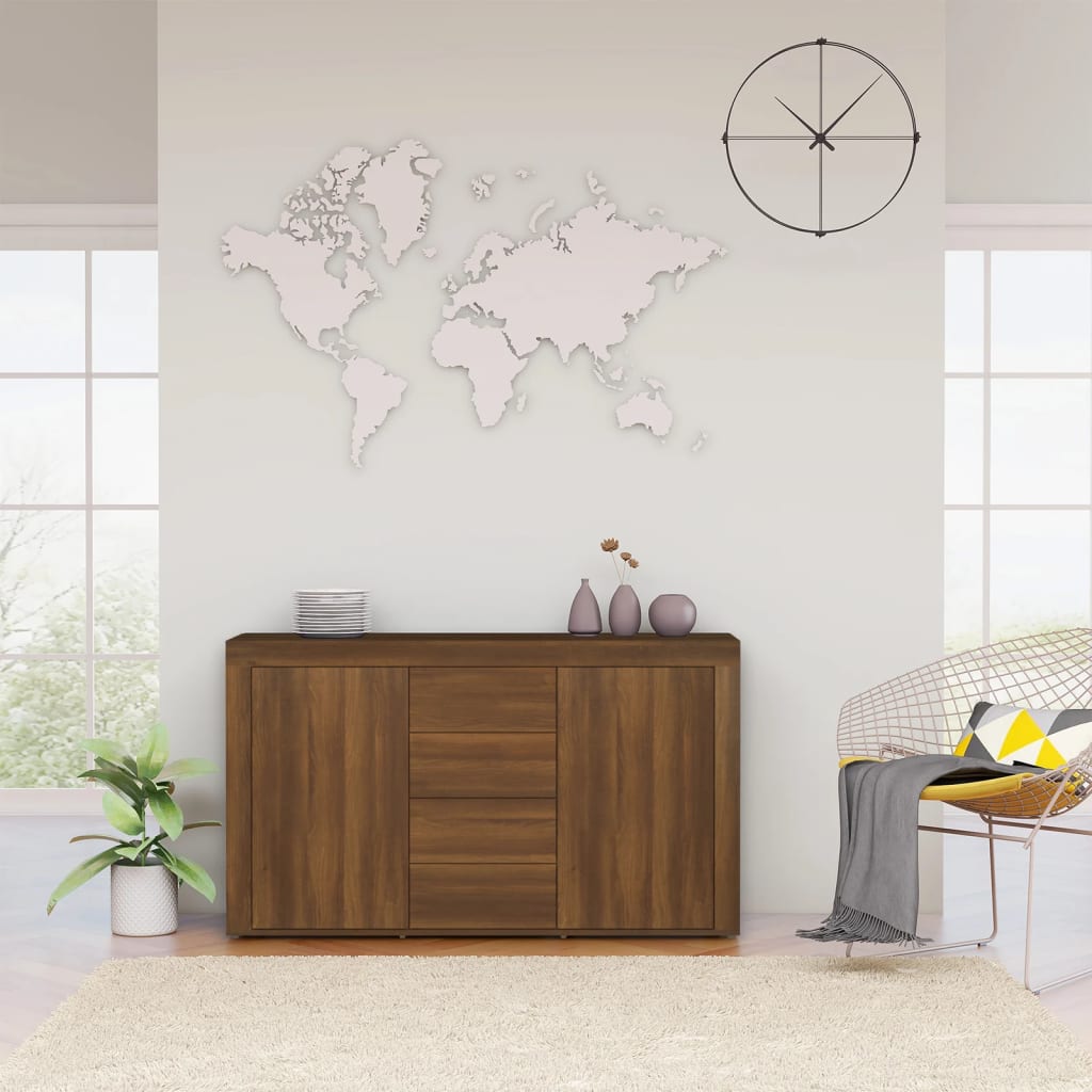 vidaXL Sideboard Brown Oak 120x36x69 cm Engineered Wood