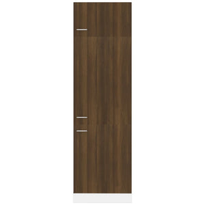 vidaXL Refrigerator Cabinet Brown Oak 60x57x207 cm Engineered Wood