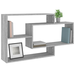 vidaXL Wall Shelf Grey Sonoma 104x20x58.5 cm Engineered Wood