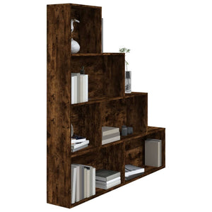 vidaXL Book Cabinet Smoked Oak 155x24x160 cm