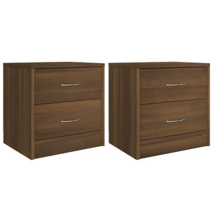 vidaXL Bedside Cabinets 2 pcs Brown Oak 40x30x40 cm Engineered Wood