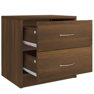 vidaXL Bedside Cabinets 2 pcs Brown Oak 40x30x40 cm Engineered Wood