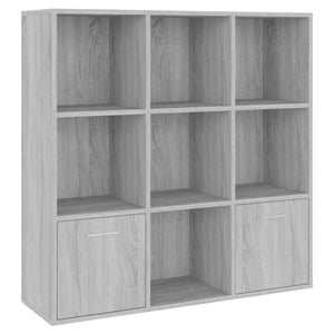 vidaXL Book Cabinet Grey Sonoma 98x30x98 cm