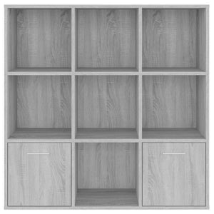 vidaXL Book Cabinet Grey Sonoma 98x30x98 cm