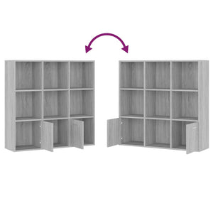 vidaXL Book Cabinet Grey Sonoma 98x30x98 cm