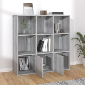 vidaXL Book Cabinet Grey Sonoma 98x30x98 cm