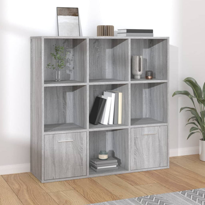 vidaXL Book Cabinet Grey Sonoma 98x30x98 cm