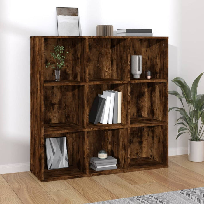 vidaXL Book Cabinet Smoked Oak 98x29x97.5 cm