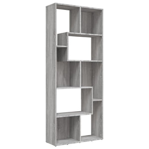 vidaXL Book Cabinet Grey Sonoma 67x24x161 cm Engineered Wood