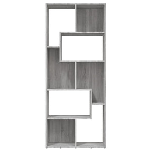 vidaXL Book Cabinet Grey Sonoma 67x24x161 cm Engineered Wood