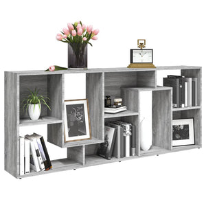 vidaXL Book Cabinet Grey Sonoma 67x24x161 cm Engineered Wood