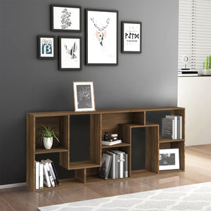 vidaXL Book Cabinet Brown Oak 67x24x161 cm Engineered Wood