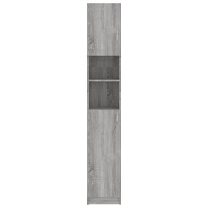 vidaXL Bathroom Cabinet Grey Sonoma 32x25.5x190 cm Engineered Wood