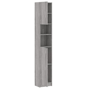 vidaXL Bathroom Cabinet Grey Sonoma 32x25.5x190 cm Engineered Wood