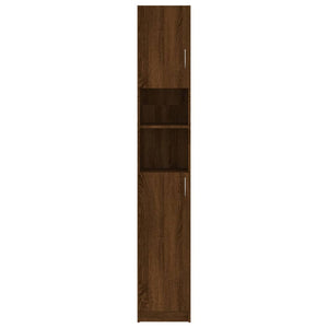 vidaXL Bathroom Cabinet Brown Oak 32x25.5x190 cm Engineered Wood