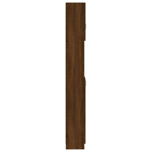 vidaXL Bathroom Cabinet Brown Oak 32x25.5x190 cm Engineered Wood