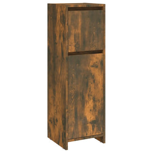 vidaXL Bathroom Cabinet Smoked Oak 30x30x95 cm Engineered Wood