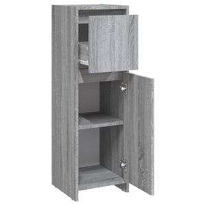 vidaXL Bathroom Cabinet Grey Sonoma 30x30x95 cm Engineered Wood