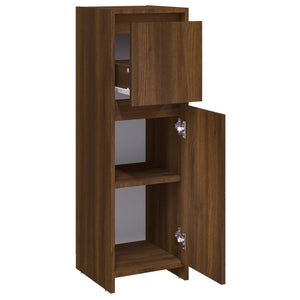 vidaXL Bathroom Cabinet Brown Oak 30x30x95 cm Engineered Wood