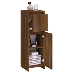 vidaXL Bathroom Cabinet Brown Oak 30x30x95 cm Engineered Wood