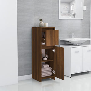 vidaXL Bathroom Cabinet Brown Oak 30x30x95 cm Engineered Wood